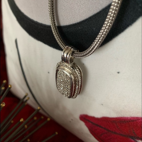 ❤️ David Yurman Diamond Albion Enhancer~ Pendant - Picture 16 of 16